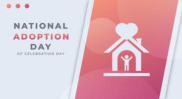 contento nazionale adozione giorno celebrazione vettore design illustrazione per sfondo, manifesto, striscione, pubblicità, saluto carta