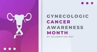 contento ginecologica cancro consapevolezza mese celebrazione vettore design illustrazione per sfondo, manifesto, striscione, pubblicità, saluto carta