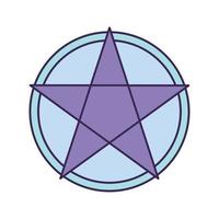 viola pentagramma stella vettore