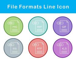 file formati vettore icona impostato