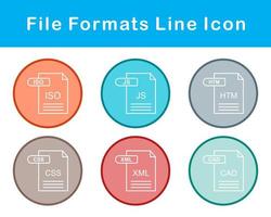 file formati vettore icona impostato