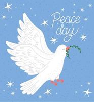 carta della giornata internazionale della pace vettore