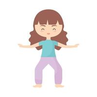 illustrazione della ragazza di yoga vettore