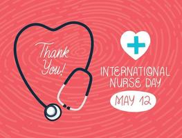 internazionale infermieri giorno cartello vettore