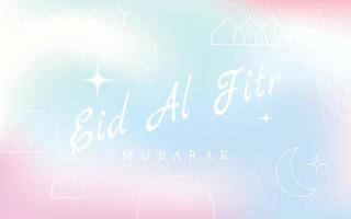 retrò eid al Fitr mubarak design. pendenza islamico saluto sfondo vettore
