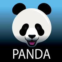 logo della faccia del panda vettore