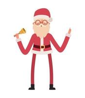 Santa Claus con un' campana vettore