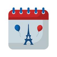 francese calendario design vettore