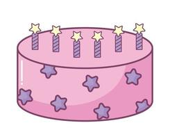 disegno della torta di compleanno vettore