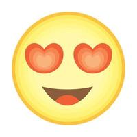 emoji con cuore occhi vettore