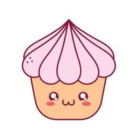 kawaii Cupcake illustrazione vettore