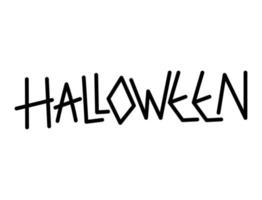 nero Halloween lettering vettore