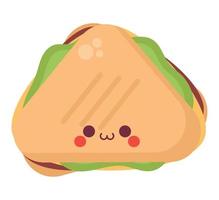 kawaii Sandwich illustrazione vettore