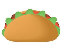 3d taco design vettore