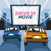 concetto di film drive-in vettore