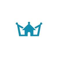 reale corona logo con Casa design combinazione vettore
