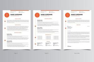 curriculum vitae modello, professionale moderno curriculum vitae modello, CV modello vettore