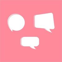 vettore 3d rosa discorso bolla Chiacchierare design icona isolato