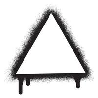 graffiti triangolo telaio con nero spray dipingere vettore