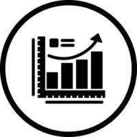 crescita grafico unico vettore icona