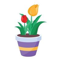 di moda in vaso tulipani vettore