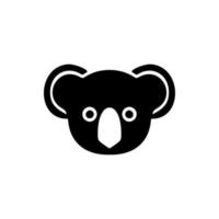 koala logo nel nero e bianca vettore formato