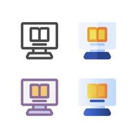 ebook icon pack isolato su sfondo bianco. per il design del tuo sito web, logo, app, ui. illustrazione grafica vettoriale e tratto modificabile. eps 10.