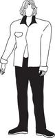 moda Abiti cartone animato scarabocchio kawaii anime colorazione pagine carino illustrazione clipart personaggio chibi manga comico disegno pattinare bellissimo vettore