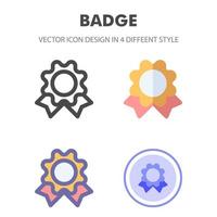 icon pack distintivo in diversi stili vettore