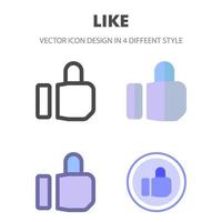 come icon pack in diversi stili vettore