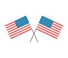 Due Stati Uniti d'America bandiere vettore