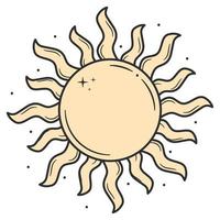 illustrazione del sole splendente vettore