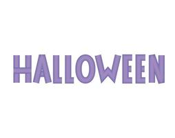 viola Halloween lettering vettore