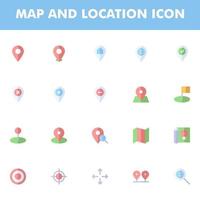 icon pack mappa e posizione isolato su sfondo bianco. per il design del tuo sito web, logo, app, ui. illustrazione grafica vettoriale e tratto modificabile. eps 10.