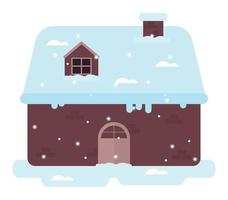 inverno accogliente Casa design vettore