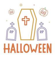 Halloween lettering e bara vettore