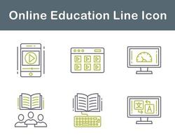 in linea formazione scolastica vettore icona impostato