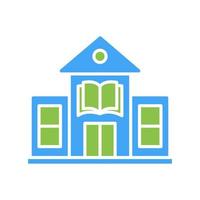 biblioteca edificio unico vettore icona
