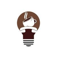 caffè chiamata vettore logo design. microtelefono e tazza icona.