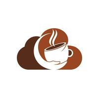 salutare caffè e tè cura vettore logo design modello.