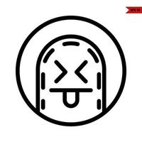 emoticon etichetta Messaggio linea icona vettore