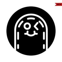 emoticon glifo icona vettore