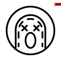 emoticon linea icona vettore