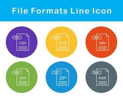 file formati vettore icona impostato