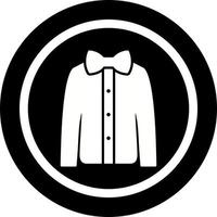 camicia con arco vettore icona