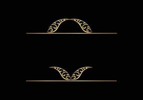 d'oro calligrafico design elementi. oro menù e invito confine, cornice, divisore, pagina arredamento. vettore