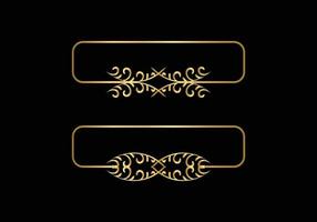 d'oro calligrafico design elementi. oro menù e invito confine, cornice, divisore, pagina arredamento. vettore