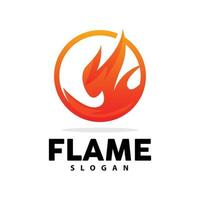 rosso fiamma logo, ardente calore fuoco vettore, fuoco logo modello icona design vettore