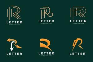 r lettera logo, vettore alfabeto simbolo, design per marca loghi con iniziale lettera