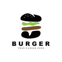hamburger logo, veloce cibo disegno, pane e verdure vettore, veloce cibo ristorante marca icona illustrazione vettore